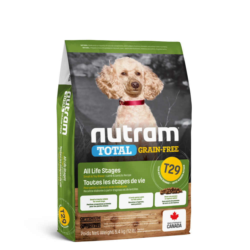 Nutram Grain Free Lamb Lentils Small Toy Breed Dog T29